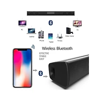 Artudatech 4-Speaker Surround Sound Bar with Wireless Subwoofer, Bluetooth 5.0 & Fm Radio