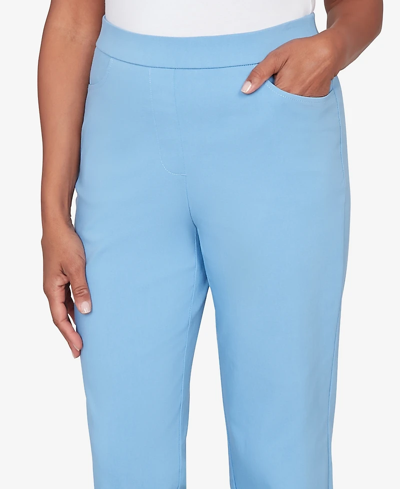 Alfred Dunner Petite St. Augustine Tailored Stretch Comfort Waistband Front Pocket Pants