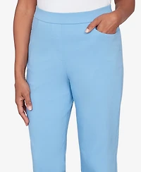 Alfred Dunner Petite St. Augustine Tailored Stretch Comfort Waistband Front Pocket Pants