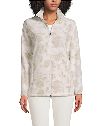 Lands' End Women's Anyweather Fleece Full Zip Print Jacket