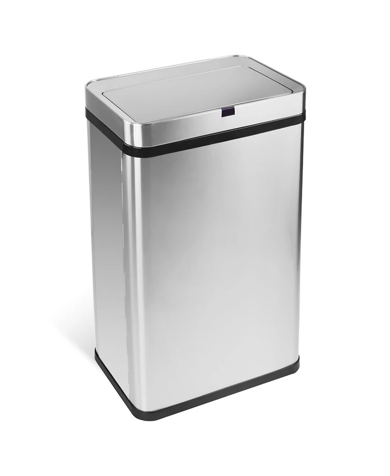 Mega Casa 16 Gallon Stainless Steel Rectangular Motion Sensor Trash Can