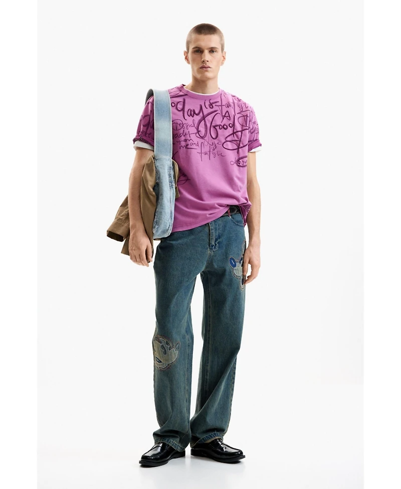 Desigual Men's Short-sleeve T-shirt with lettering