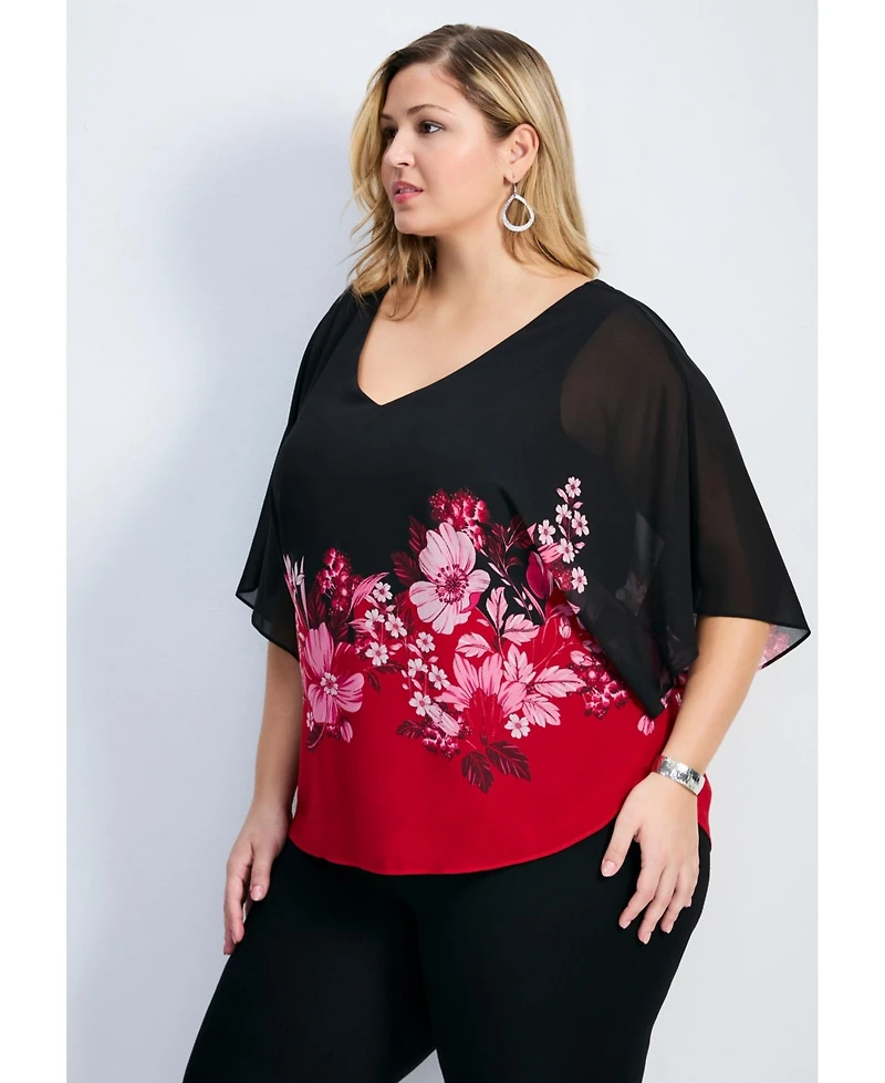 Avenue Women's Love Story Overlay Blouse