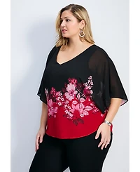 Avenue Women's Love Story Overlay Blouse