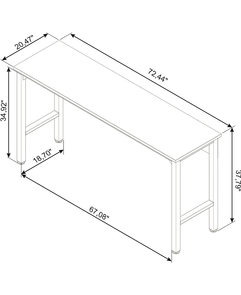 Manhattan Comfort Fortress 72" Metal Garage Workbench