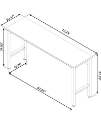 Manhattan Comfort Fortress 72" Metal Garage Workbench