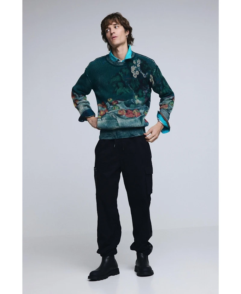 Desigual Men's Still life texture sweater