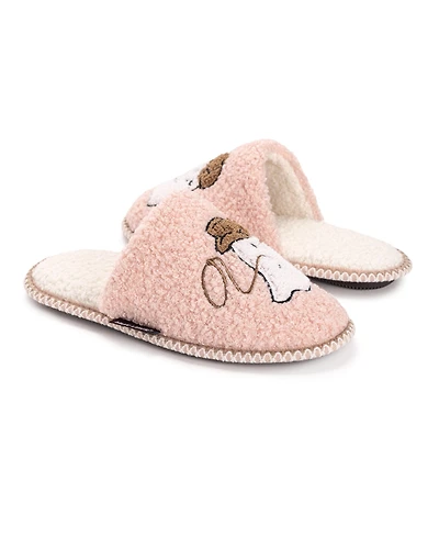 Muk Luks Women's Novelty Punch Needle Fall Scuff Slipper