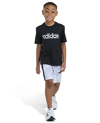 adidas Boys' 2T-7 T-Shirt and Printed Camo Shorts, 2-Piece Set