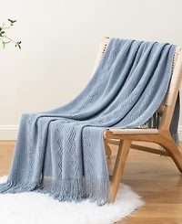 Battilo Texture Triple Zig-Zag Lightweight Throw, 50" x 60"