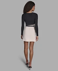 Bcbg Women's Knit V-Neck Cropped Cardigan Sweater