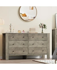 gaomon 6-Drawer Large Chest, Deep Drawers, Metal Knobs, Double Storage Modern Dresser