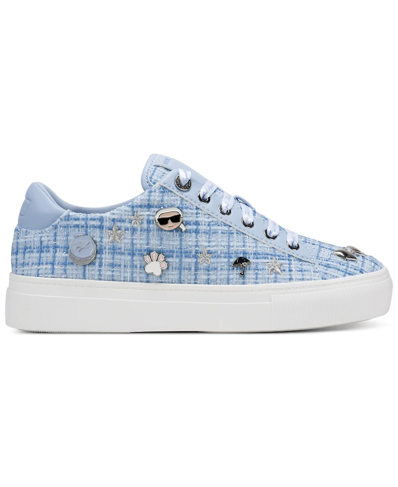 Karl Lagerfeld Paris Women's Cate Macaron Lace-Up Sneakers
