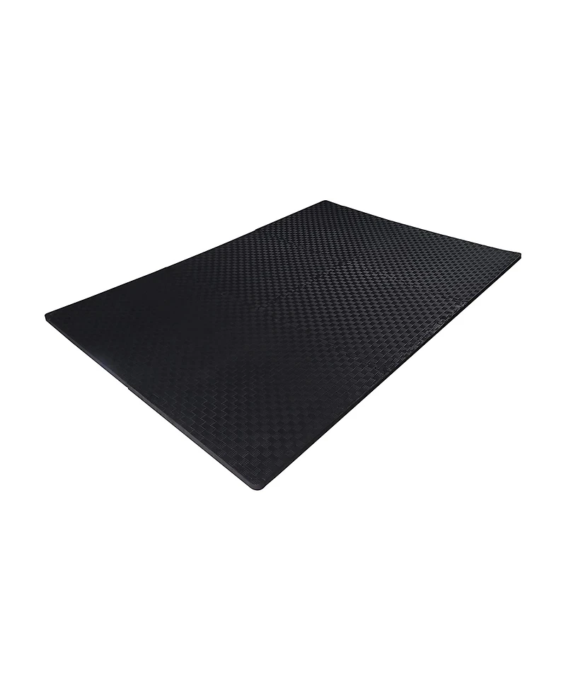 BalanceFrom Fitness Foam Interlocking Exercise Floor Mat, 24 Square Feet, Black