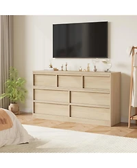gaomon 7-Drawer Wooden Modern Double Dresser Organizer with Large Storage