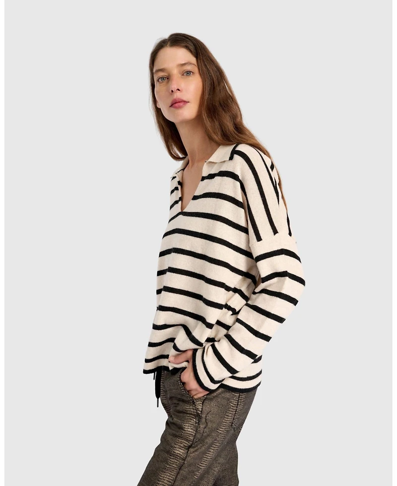 Alembika Women's Surfside Collared Sweater