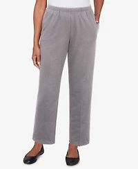 Alfred Dunner Women's Classic French Terry Average Length Pants