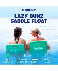 Trc Recreation Lazy Bunz Foam Saddle Swimming Lounger Pool Float, Mint Green