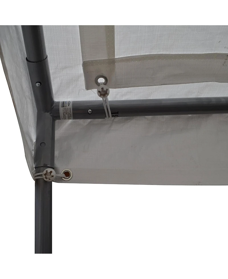 Caravan Canopy Domain 10 x 20 Foot Straight Leg Instant Canopy Tent Set, White