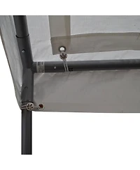 Caravan Canopy Domain 10 x 20 Foot Straight Leg Instant Canopy Tent Set, White