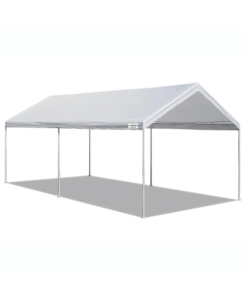 Caravan Canopy Domain 10 x 20 Foot Straight Leg Instant Canopy Tent Set, White