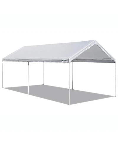 Caravan Canopy Domain 10 x 20 Foot Straight Leg Instant Canopy Tent Set, White