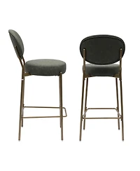 Streamdale Furniture 29" Faux Leather Bar Stools - Set of 2