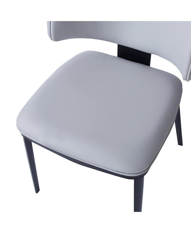 Streamdale Furniture Pu Leather Dining Chairs (Set of 2)