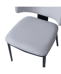 Streamdale Furniture Pu Leather Dining Chairs (Set of 2)