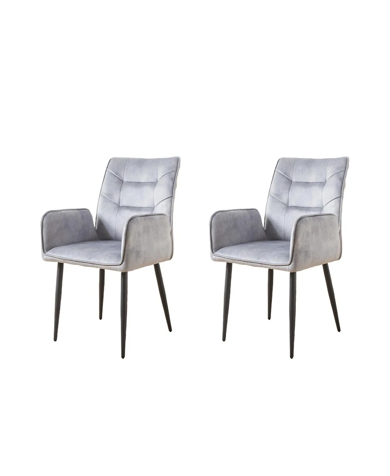 Streamdale Furniture Velvet Dining Chairs (Set of 2