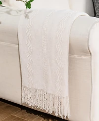 Battilo Texture Triple Zig-Zag Lightweight Throw, 50" x 60"