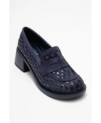 Prologue Shoes Marlon Woven Block Heel Loafer
