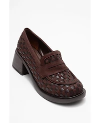 Prologue Shoes Marlon Woven Block Heel Loafer