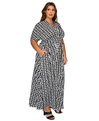 L I V D Plus Bellano Empire Waist Dress