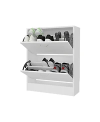 Fm Furniture Ozzy Shoe Cabinet, 2 Tilt-Out Doors, Slim Design