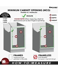 Rev-a-Shelf 24" Kitchen Pulldown Wall Cabinet Shelf System, Gray, 5PD-24FOG