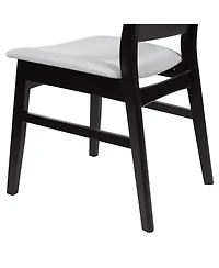 Streamdale Furniture Mid-Century 5-Piece Dining Set, Black & Light Gray