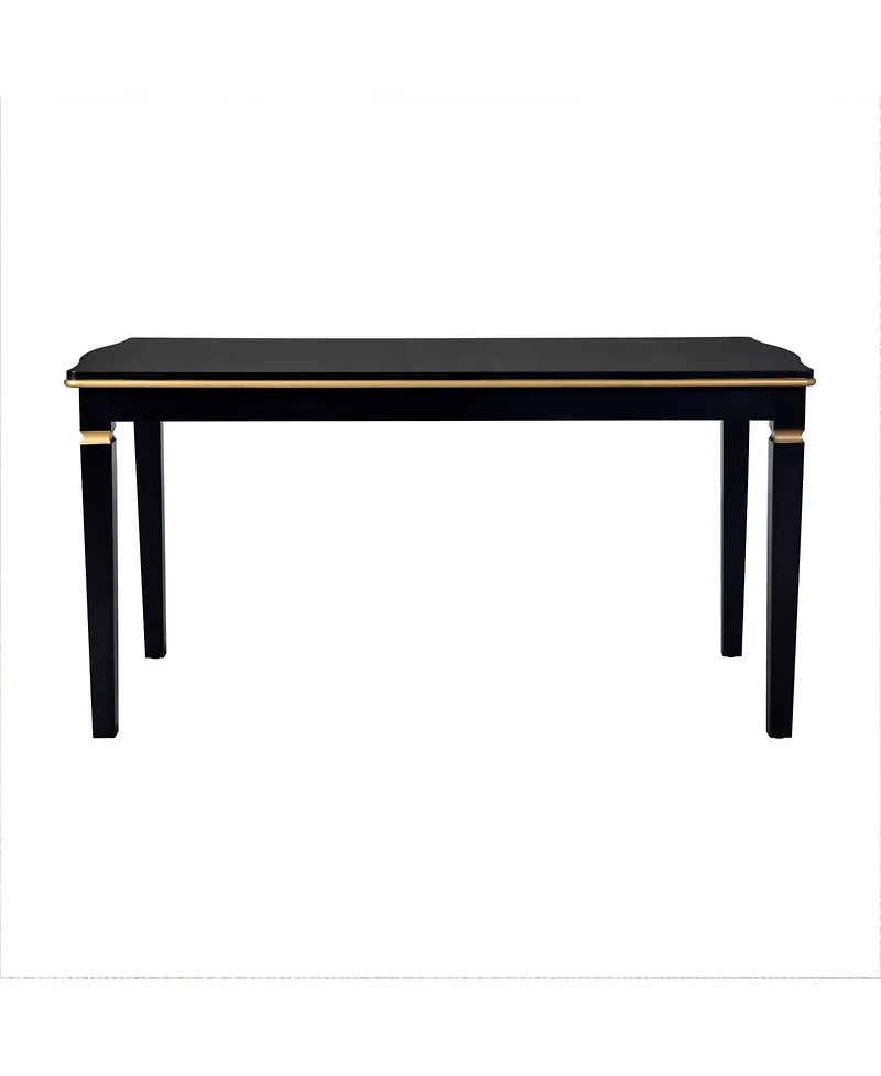 Streamdale Furniture 6-Piece Dining Table Set- 60" Table, 4 Tufted Chairs & Bench (Black)