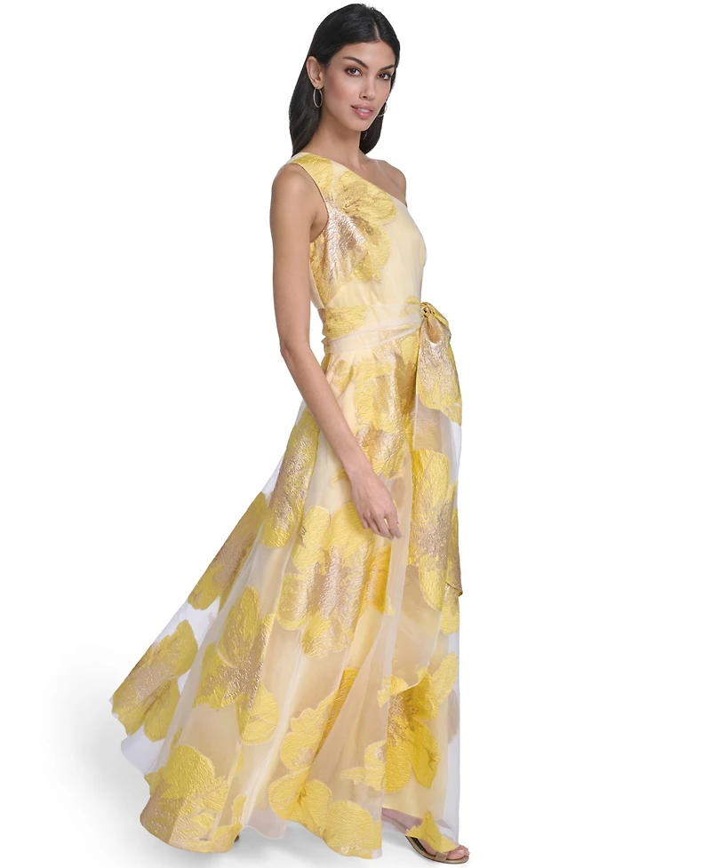 Eliza J Women's One-Shoulder Strap Ball Gown