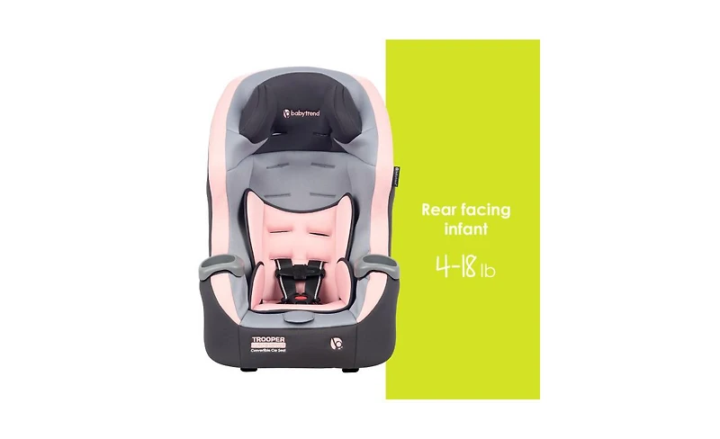 Baby Trend Trooper Slim 3-in-1 Convertible Car Seat with Side Impact Protection