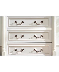 Streamdale Furniture Farmhouse 5-Drawer Chest with Wooden Base