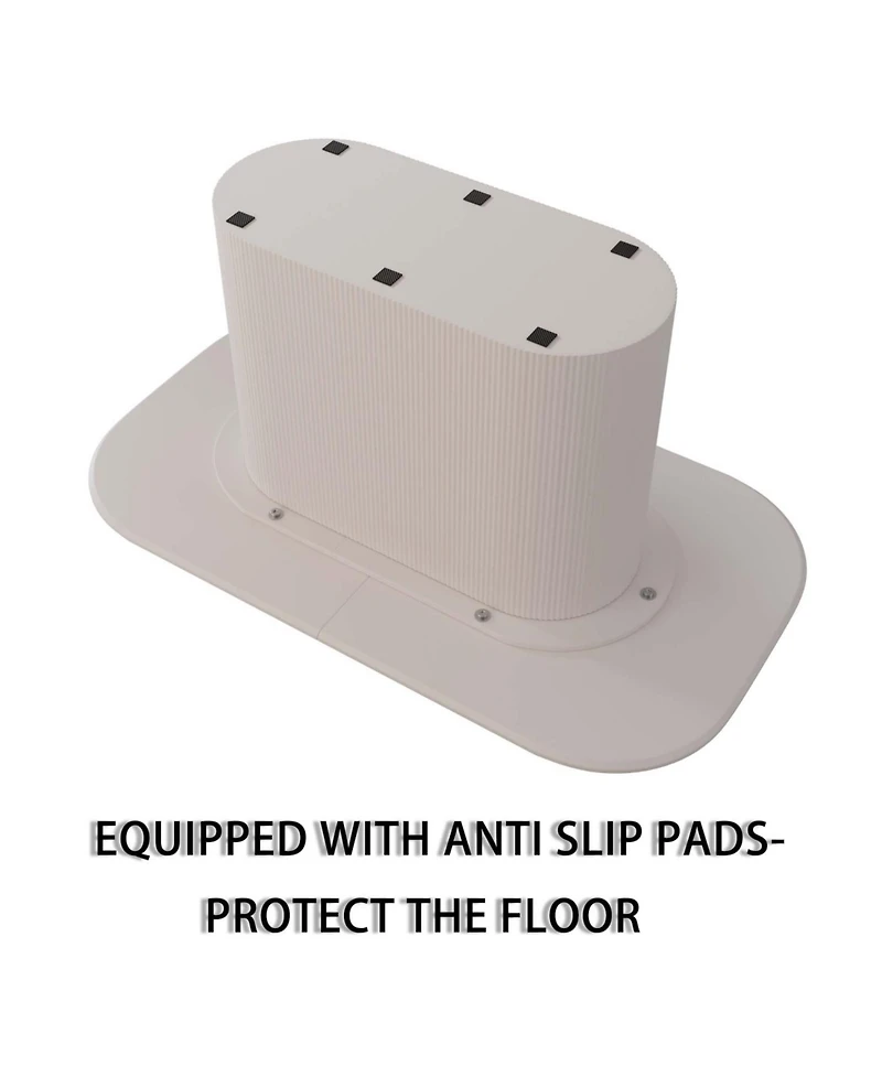 Streamdale Furniture 63" Cream Dining Table & 6 Cushioned Chairs