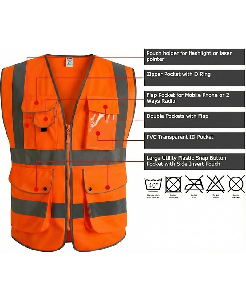 G & F Products Reflective Safety Vest