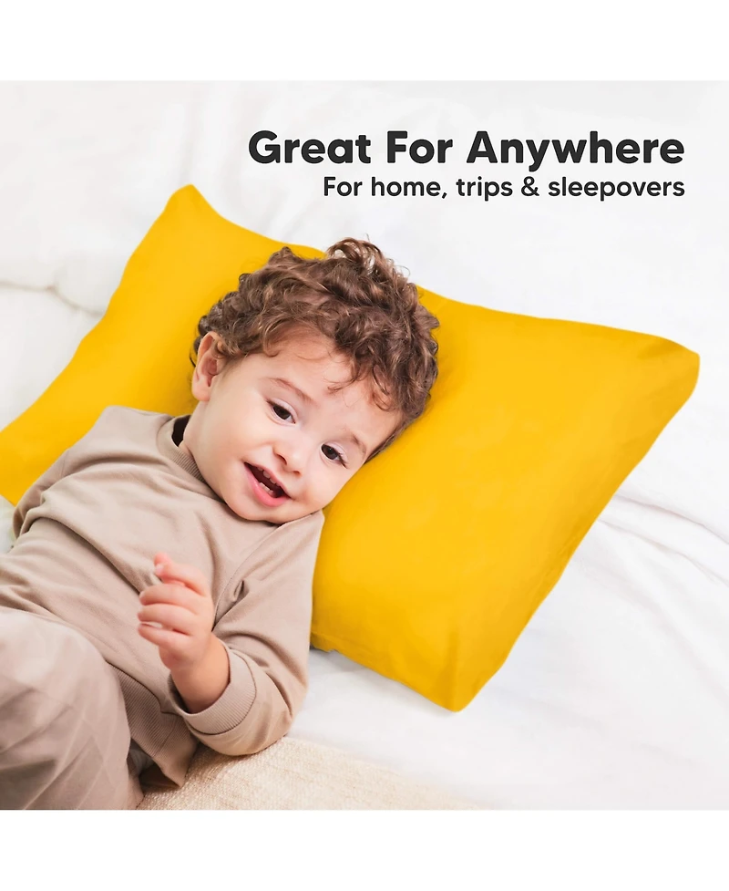 KeaBabies Toddler 2-Pack Pillowcases for 13x18 Pillow, Organic Cotton Pillow Case Cover for Sleeping, Soft & Durable