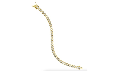 Bowood Lane 18K Gold Vermeil Bracelet with 5mm Bezel Set Simulated Diamonds