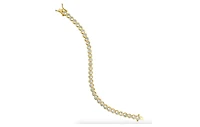 Bowood Lane 18K Gold Vermeil Bracelet with 5mm Bezel Set Simulated Diamonds
