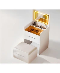 Streamdale 3-in-1 Makeup Vanity with Plip Top Mirror & 3 Drawers