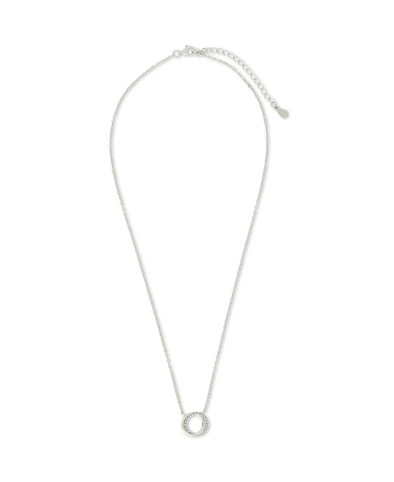 Sterling Forever Cz Interlocking Circle Pendan