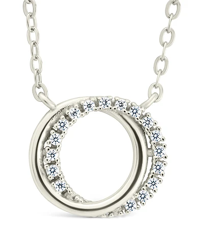 Sterling Forever Cz Interlocking Circle Pendan