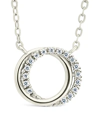 Sterling Forever Cz Interlocking Circle Pendan